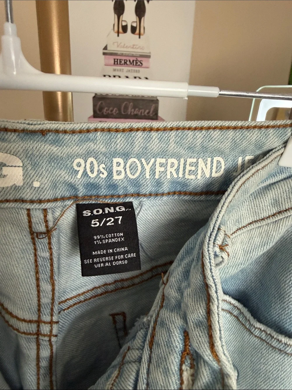 Relaxed Light Blue Distressed Boyfriend Jeans for Women